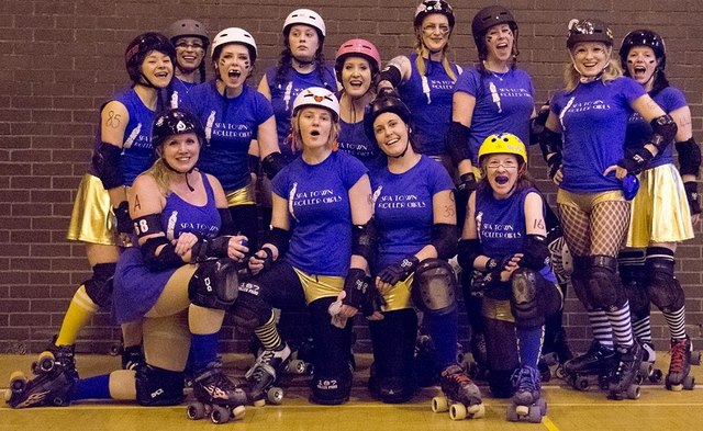 Spa Town Roller Girls get ready for the Star Walk