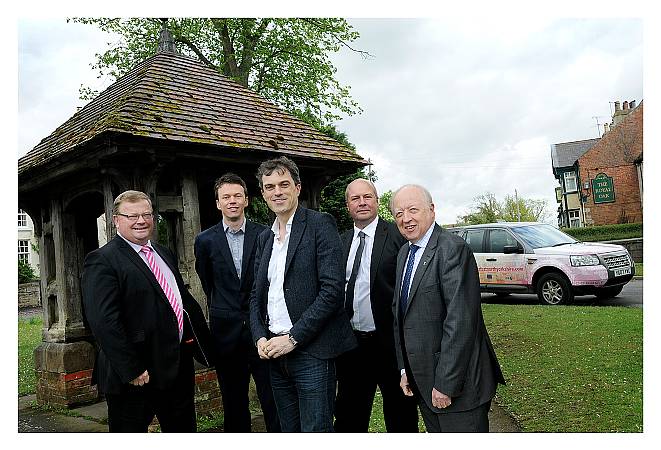 Derek Richardson, project director, Openreach, Patrick Robertson, community project executive, Superfast North Yorkshire, Julian Smith MP, Andy Swindell, Next Generation Access programme manager, BT and Cllr Carl Les, North Yorkshire County Council deputy leader and chair of Superfast North Yorkshire