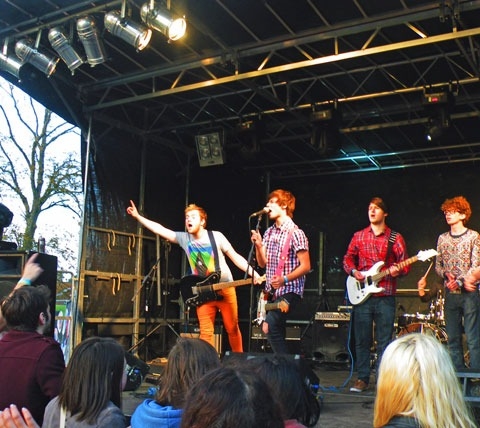 The band “Your Illuminations” playing on the main stage at RipShock 2012