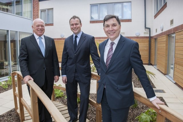 CARE HOMES EXPANSION: Pictured (L to R) at Vida Hall, Starbeck, Harrogate, are Vida Healthcare chairman, Chis Rycroft; managing director, James Rycroft and Yorkshire Bank commercial banking relationship manager, Brian De Vere