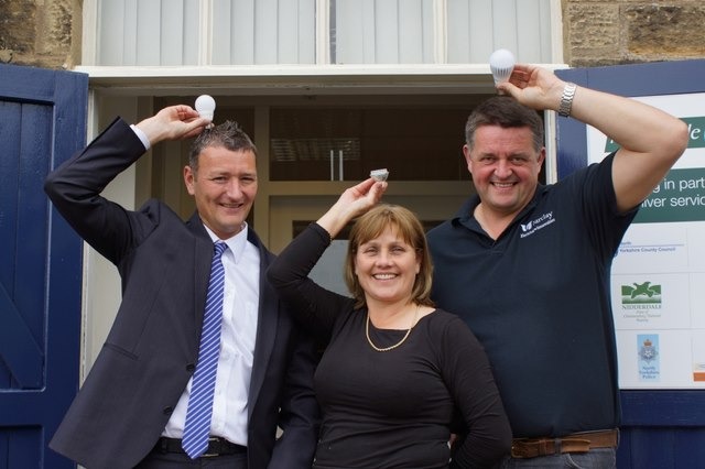 Seeing the Light! Nidderdale Plus Chairman Jane Fowler with David Chappell(left) and David Barclay at the solar presentation organised by Nidderdale Plus Seeing the Light! Nidderdale Plus Chairman Jane Fowler with David Chappell(left) and David Barclay at the solar presentation organised by Nidderdale Plus