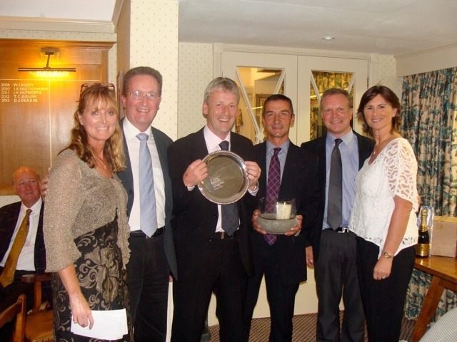 Acorn's Maria Dawson and Louise Hanen with winners John O'Kane, Mark Allan, John Crompton and Mike Crawshaw