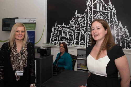 Customer Services Adviser,Holly Judd, Reception, Ellen Wallace and Team Leader Michelle Blackburn