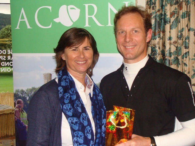 Louise Hanen and Philip Ventner, winner of the Men's Longest Drive Competition