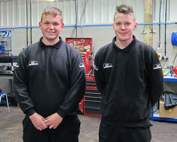 Apprentices Jack Dunn, left, and Jack Nixon