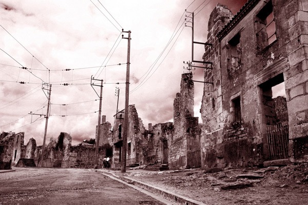 Permanent memorial ... Jane Rowland's image of Oradour sur Glane won the projected category