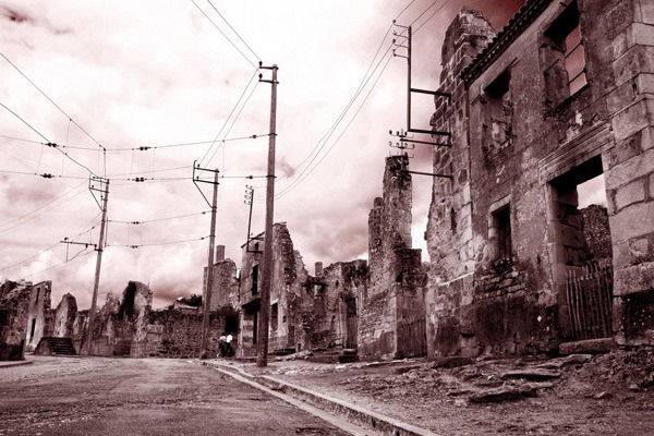 Permanent memorial ... Jane Rowland's image of Oradour sur Glane won the projected category Permanent memorial ... Jane Rowland's image of Oradour sur Glane won the projected category