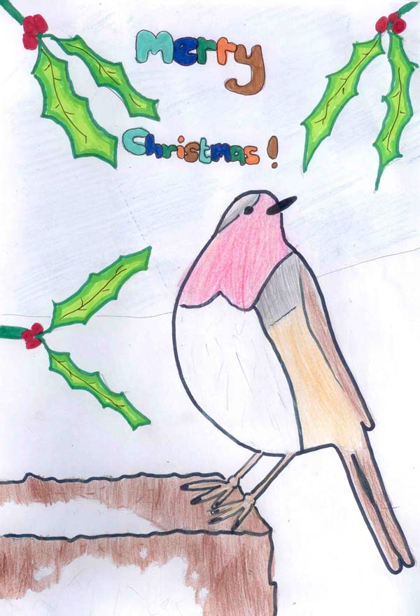 The winning Christmas Card entry from Joel Adams. Harrogate winning card by MP