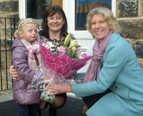 Lady Emma Ingilby of Ripley Castle (right) with Alison Collings, Head of Bankfield