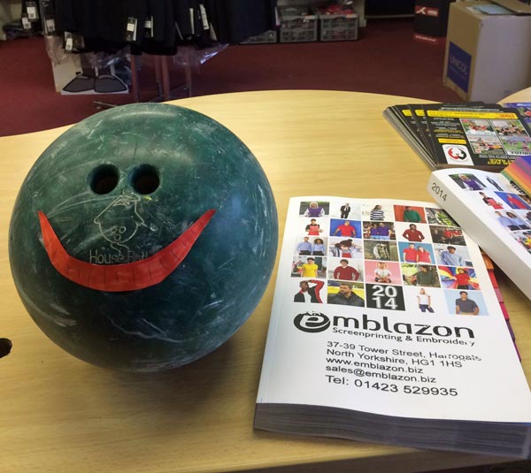 Now a happy bowling ball