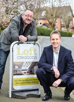 K&B Harrogate’s managing director Darren White and Loft Creations managing director James Roach