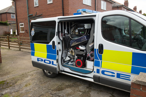 Part of the drugs growing equipment recovered by the police