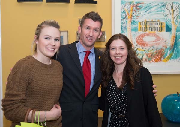 Georgie Brooke and Amy Thornton from Stockeld Park with Nuno Cesar de Sa, Hotel Manager at Rudding Park