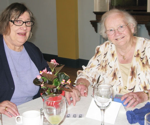 (L-R): Opening Doors clients Susan Walker and Joyce Holstead enjoying the Opening Doors’ summer lunch