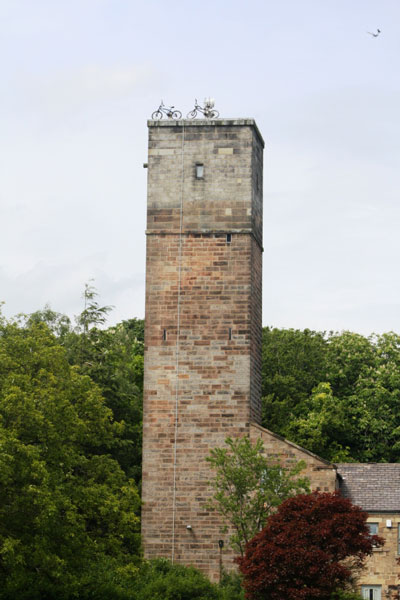 Yellow-bikes-on-Harlow-Hill-Water-tower