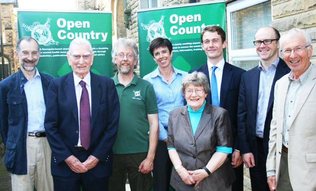 Valued contribution: Roy Bousfield (2nd left) with Nick Anderson (far right). David Shaftoe (3rd left) and Open Country Trustees.