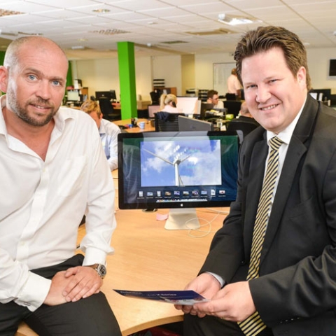 Steve Milner of Earthmill with Alec Shelbrooke MP