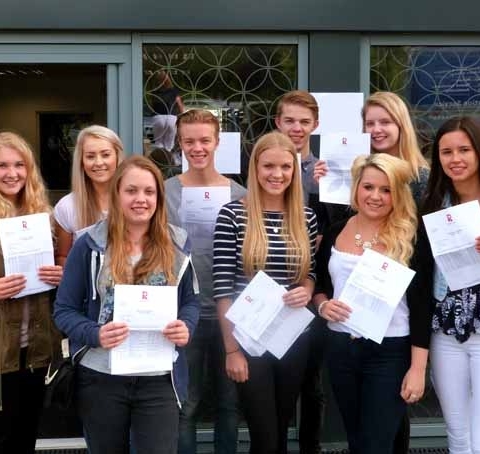 Smiles all round on A Level results day at Rossett School