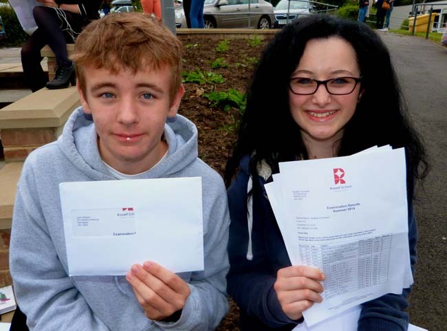 Rossett School students Jack Hobson and Heather Schofield were both pleased with their results, enabling them to go on to college and sixth form respectively
