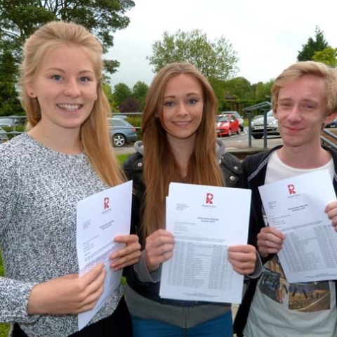 Lorna Roberts, Amber Phillips and Alex Dallas will all be going on to sixth form after getting their GCSE results at Rossett School
