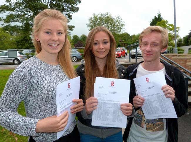 Lorna Roberts, Amber Phillips and Alex Dallas will all be going on to sixth form after getting their GCSE results at Rossett School