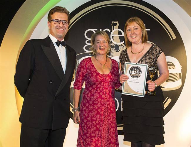 Great Taste Shop of the Year L-R John Farrand, Sandy Ruddock (Scarlett & Mustard) Jane Thornber (Fodder)