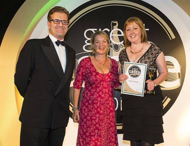 Great Taste Shop of the Year L-R John Farrand, Sandy Ruddock (Scarlett & Mustard) Jane Thornber (Fodder) 