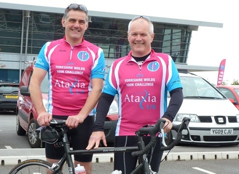 Charles Paines and Keith Hemmings of Joe Manby Limited raised more than £1,000 for Ataxia UK.