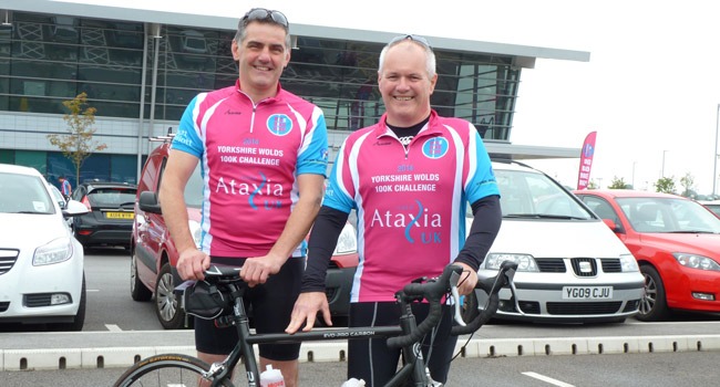 Charles Paines and Keith Hemmings of Joe Manby Limited raised more than £1,000 for Ataxia UK.
