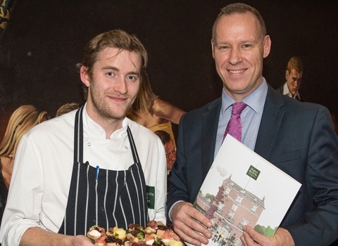 Head chef Oliver Adams with general manager Brian Van Oosten