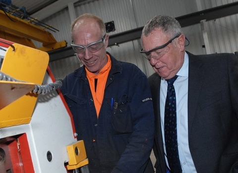 Pictured (L to R) at SBu Fabrication’s new workshop near Knaresborough are SBu Fabrication manager, Andy Cooke, and SB Utilities managing director Keith Swales