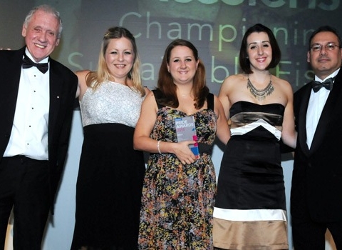 L-R) CIPR PRide host Harry Gration, Lisa McGauley, Ellie Smith and Carys Samuel from Acceleris, and Chair of CIPR Yorkshire & Lincolnshire, Gary Taylor