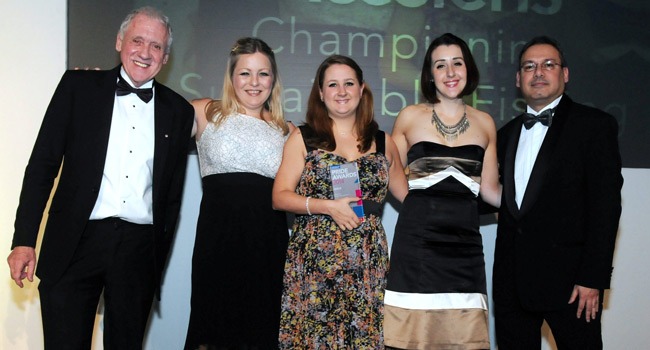 L-R) CIPR PRide host Harry Gration, Lisa McGauley, Ellie Smith and Carys Samuel from Acceleris, and Chair of CIPR Yorkshire & Lincolnshire, Gary Taylor