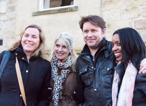 Clair Challenor-Chadwick, MD of Cause UK, Selina Scott, James Martin and Songs of Praise presenter Josie D'Arby