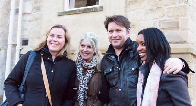 Clair Challenor-Chadwick, MD of Cause UK, Selina Scott, James Martin and Songs of Praise presenter Josie D'Arby