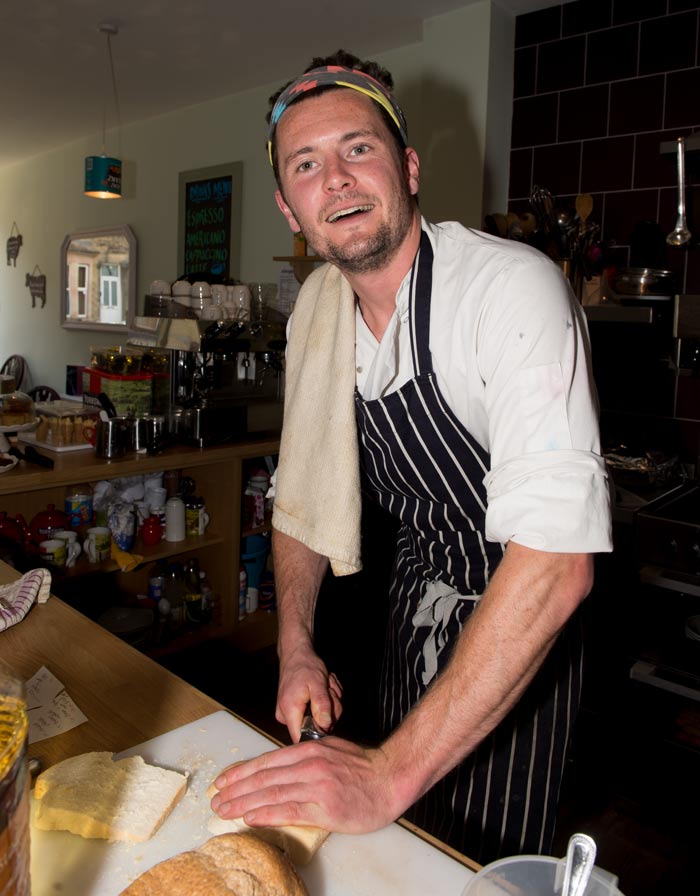 Volunteer chef for the day, Adam Ibbetson