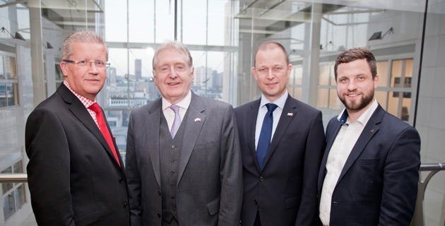 Pictured (L to R) are Surfachem Group managing director, Dr Richard Smith, who introduced the event; chairman of The British Chamber of Commerce in Turkey, Chris Gaunt; chief executive of the British Romanian Chamber of Commerce, Richard Reese and director of British Polish Chamber of Commerce, Patrick Ney