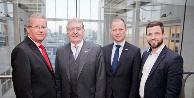 Pictured (L to R) are Surfachem Group managing director, Dr Richard Smith, who introduced the event; chairman of The British Chamber of Commerce in Turkey, Chris Gaunt; chief executive of the British Romanian Chamber of Commerce, Richard Reese and director of British Polish Chamber of Commerce, Patrick Ney