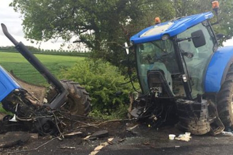 Flaxby train tractor accident knaresborough