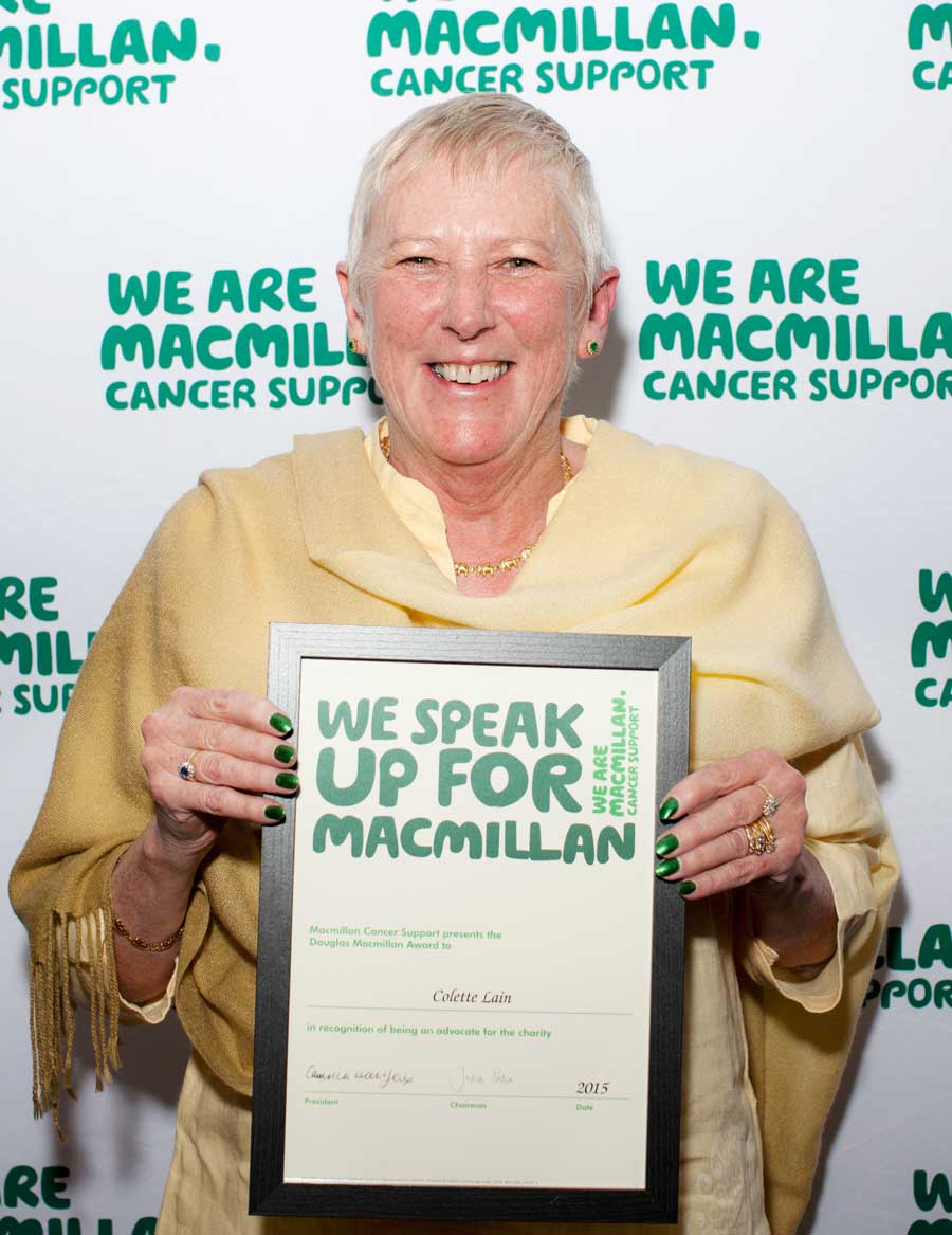 Colette Lain with The Douglas Macmillan Award