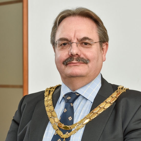 Robert Brown, who is originally from Scarborough and now lives in Harrogate, was presented with the official chain of office at a dinner at The Royal College of Surgeons in Lincolns Inn, London