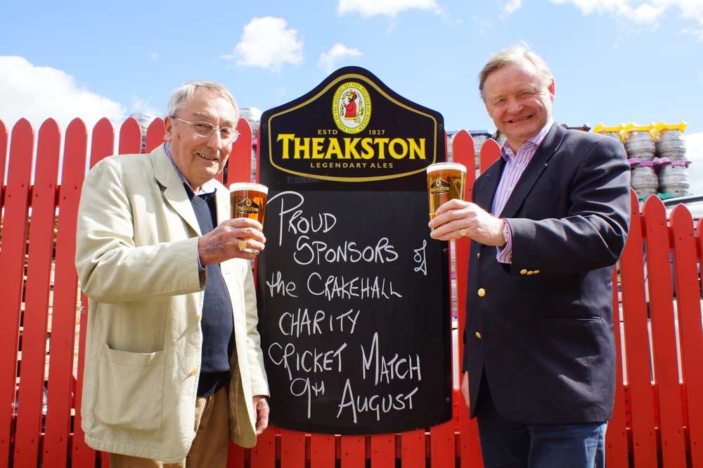 Bowled Over By Support! T&R Theakston Executive Director Simon Theakston and Crakehall Cricket Club Chairman John Shephard