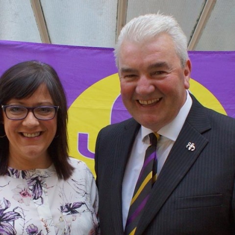 MEP Visit! UKIP MEP Louise Bours with UKIP Harrogate Branch Chairman Alan Henderson