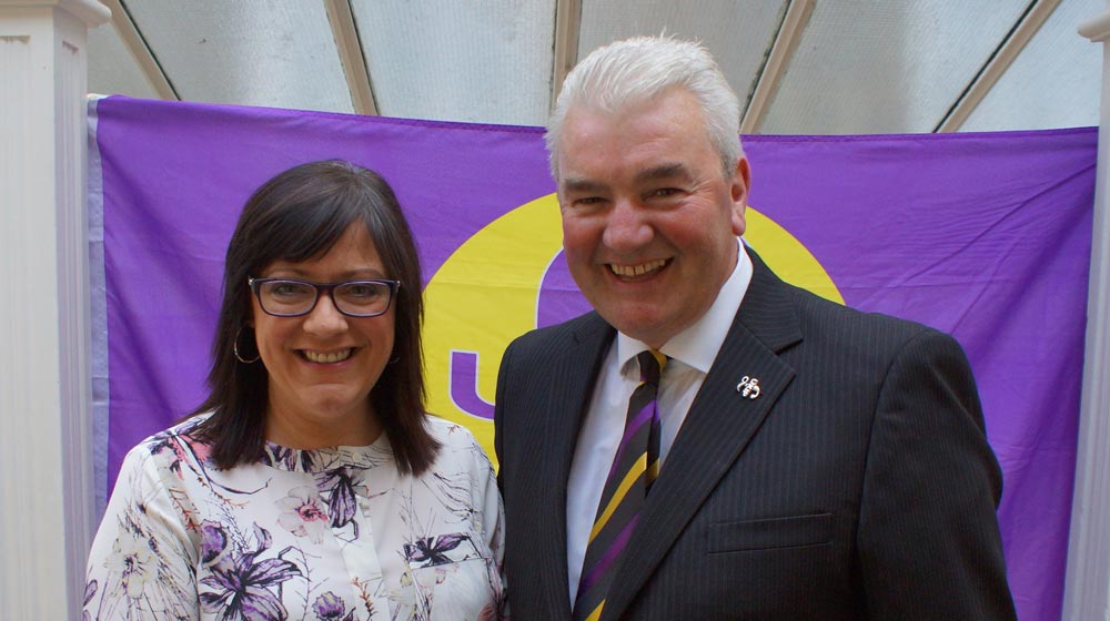 MEP Visit! UKIP MEP Louise Bours with UKIP Harrogate Branch Chairman Alan Henderson