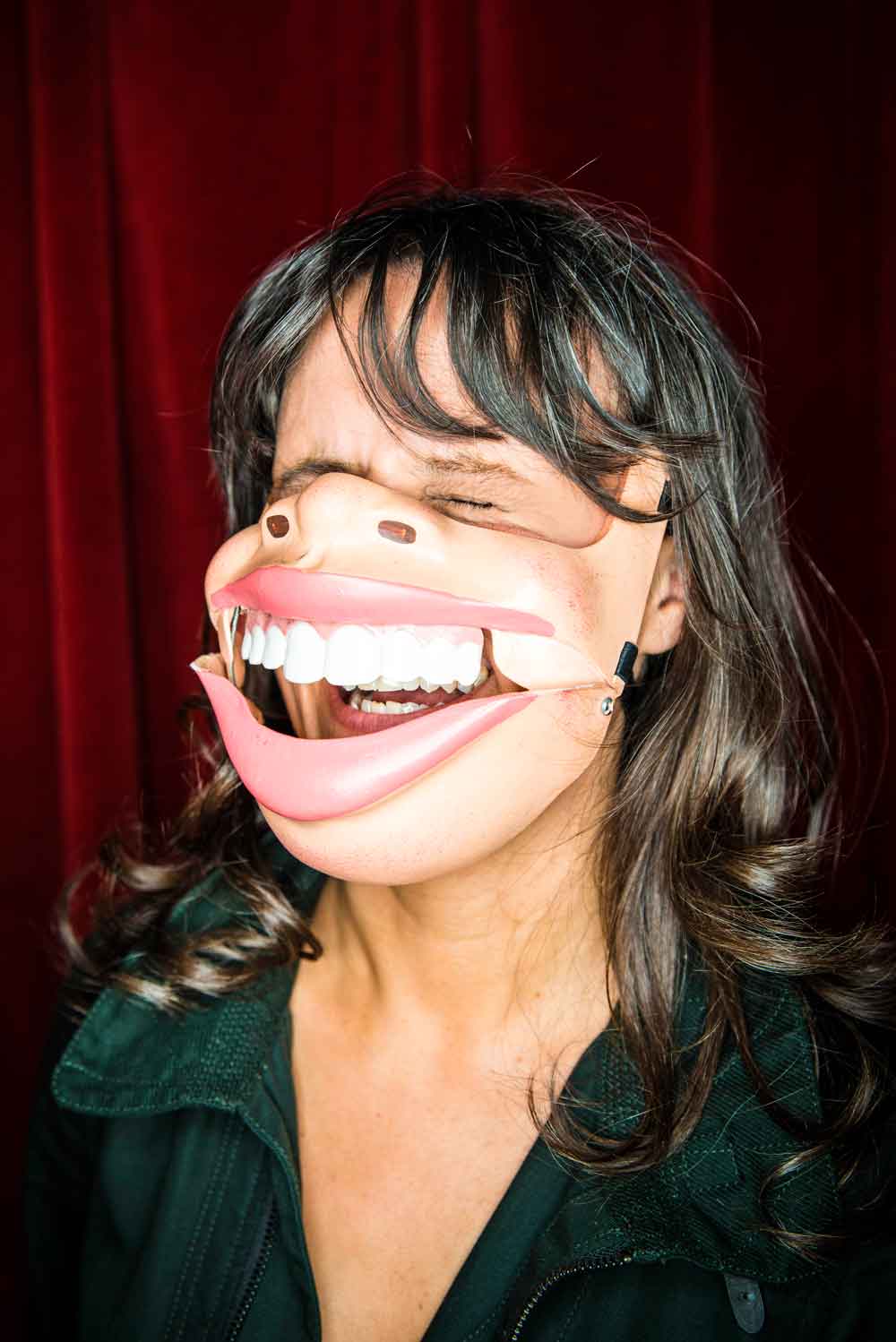 Nina Conti and her laughing mask