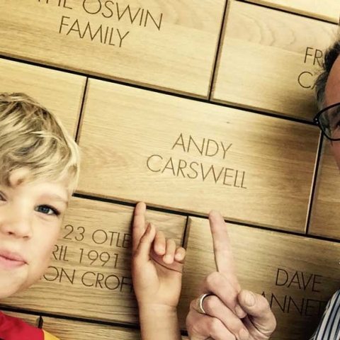Tommy Carswell (Andy Carswell’s son) with U10’s Coach Stephen Baker