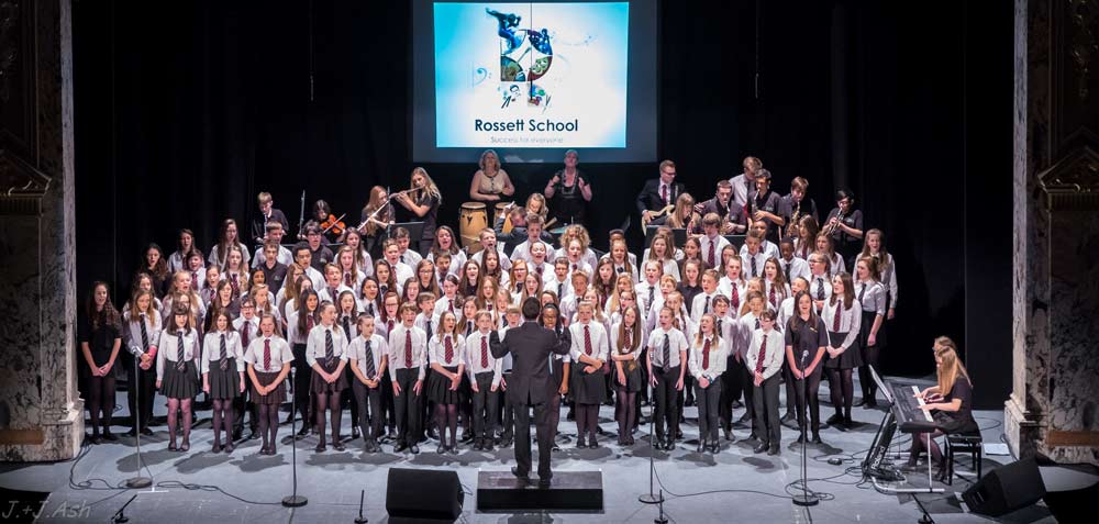 Young musicians from Rossett School, and Pannal Primary and Saltergate Junior schools performed in the Summer Spectacular at the Royal Hall in Harrogate