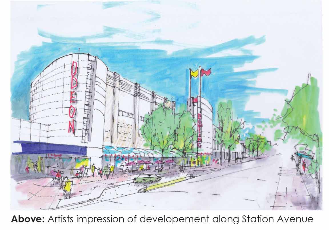 Artist's-impression-of-development-along-Station-Avenue