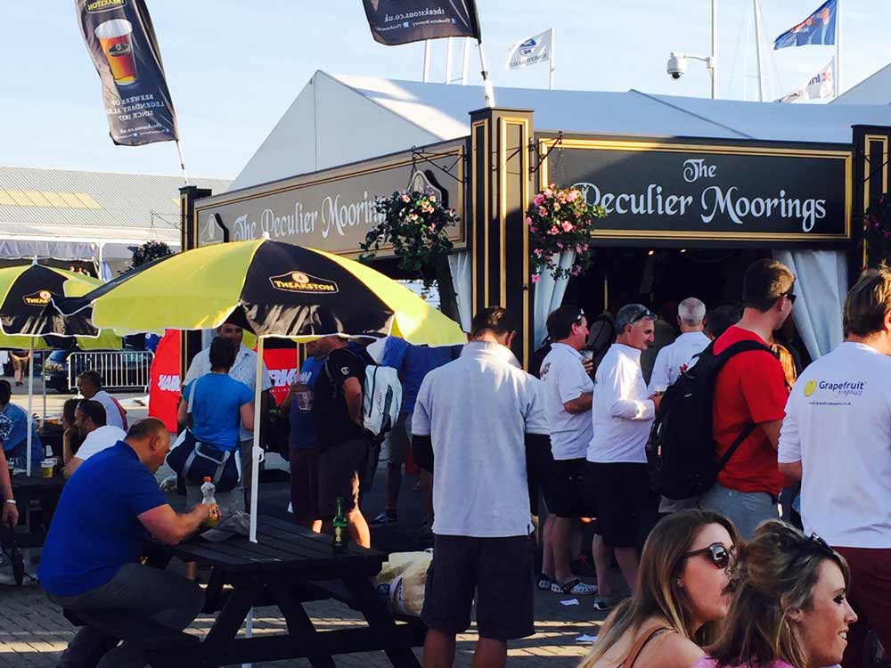 Yardarm Of Ale! The Theakston’s Peculier Moorings at this year’s Cowes Week