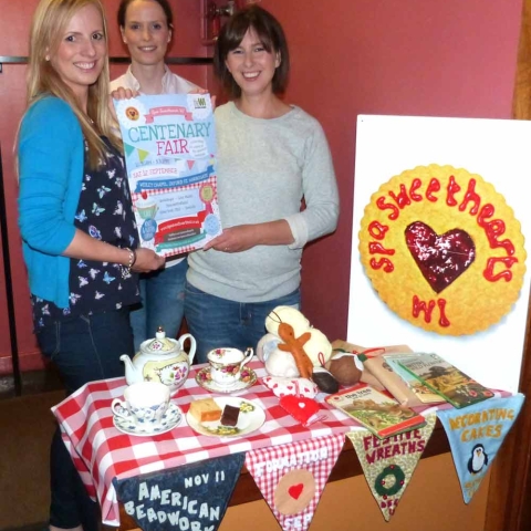 Members of Spa Sweethearts WI are celebrating the organisation’s centenary this year by organising a Centenary Fair in September. Pictured are fair organiser Sarah Kingsbury, founding president Bex Hartley, and current president Lucy Cooper